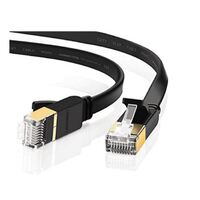 Edimax 20m Black 10GbE Shielded CAT7 Network Cable - Flat