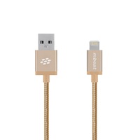  mbeat  inchToughlink inch1.2m Lightning Fast Charger Cable - Gold Durable Metal Braided MFI Apple iPhone X 11 7S 7 8 Plus XR 6S 6 5 5S iPod iPad Mini