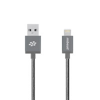 mbeat® 'Toughlink'1.2m Lightning Fast Charger Cable - Grey/Durable Metal Braided/MFI/ Apple iPhone X 11 7S 7 8 Plus XR 6S 6 5 5S iPod iPad Mini Air(LS
