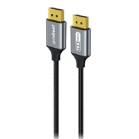 mbeat Tough Link 1.8m 16K DP to DP Cable - Space Grey 40Gbps 180cm  2.2cm  1.10cm
