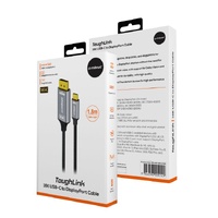 mbeat Tough Link 1.8m 16K USB-C to DP Cable - Space Grey 40Gbps USB-C (male) to DisplayPort 2.1 (male)