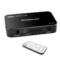 Simplecom CM324 4 Way HDMI 2.0 Switch 4 IN 1 OUT Ultra HD 4K 60Hz HDR HDCP 2.2