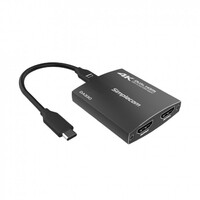 Simplecom DA330 USB-C to Dual HDMI MST Adapter 4K 60Hz with PD and Audio Out