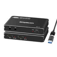 Simplecom DAC10 HDMI 2.0 to USB 4K 60hz Video Capture Card Stream and Record in 4K 60FPS