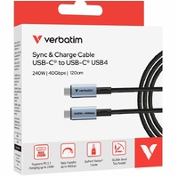 Verbatim Sync  Charge USB C to USB C 240W 40 Gbps120 cm