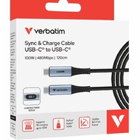 Verbatim Sync  Charge USB C to USB C 100W Display 120 cm