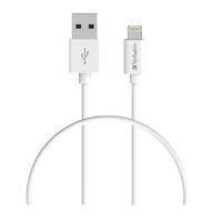  Verbatim Charge  Sync Lightning Cable 1m - White--Lightning to USB A