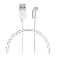 Verbatim Charge  Sync USB-C Cable 1m - White USB C to USB A