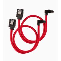 Corsair Premium Sleeved SATA 6Gbps 60cm 90 degree Connector Cable  Red
