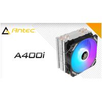 Antec A400i RGB , 72 CFM, 4 Direct Heat-Pipes, 120mm PWM RGB Fan,1700, 115X, 1200, 2011, AM3, AM3+, AM4+, AM5, FM1, FM2, FM2+ CPU Air Cooler 1yr wty