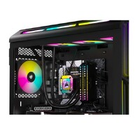 CORSAIR AF SLIM Series AF120 RGB SLIM ICUE 120mmx15mm Fluid Dynamic Bearing RGB Fan Dual Pack with Lighting Node CORE