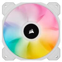 Corsair AF ELITE Series AF140 RGB ELITE White 140mm Fluid Dynamic RGB Fan with AirGuide Single Pack