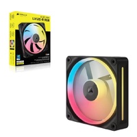 Corsair iCUE LINK LX120R RGB 120¯mm PWM Reverse Fan Expansion Single Pack  Black: 66.7¯CFM, 2400¯RPM, 37.7¯dBA, 0.4¯A,Static Pressure, Magnetic Dome