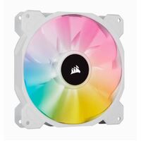 Corsair White SP140 RGB ELITE 140mm RGB LED Fan with AirGuide Single Pack