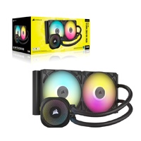 Corsair iCUE LINK TITAN 280 RX RGB AIO Liquid CPU Cooler - Black, 94.7 CFM, 1700 RPM, Aluminum Radiator, Copper Cold Plate, Intel AMD Support