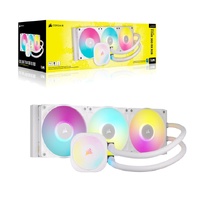 Corsair iCUE LINK TITAN 360 RX RGB AIO Liquid CPU Cooler - White: 73.5 CFM, 2100 RPM, Aluminum Radiator, Copper Cold Plate, Intel AMD Support