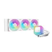 DeepCool LE360 WH V2 WhiteLiquid Cooler 360 mm 6th Gen Pump up to 3400 PWM, Hydro Bearing, IntelLGA1851 1700 1200 1151 1150 1155, AMDAM5 AM4