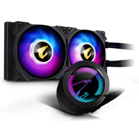 Gigabyte AORUS WATERFORCE 240 All-in-one Liquid Cooler with Circular LCD Display RGB Fusion 2.0 Dual 120mm ARGB Fans