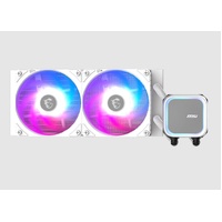 MSI MAG CORELIQUID A13 240 WHITE, 2.4 ft, IPS, USB 2.0 pin header, SATA, 2 fans, Two Ball Bearing, AM5   AM4, 3 Year warranty