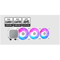 MSI MAG CORELIQUID A13 360 WHITE, 2.4 ft, IPS, USB 2.0 pin header, SATA, 2 fans, Two Ball Bearing, AM5   AM4, 3 Year warranty