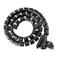 Brateck 25mm/1' Diameter Coiled Tube Cable Sleeve Material Polyethylene(PE) Dimensions 1000x25mm - Black(LS)