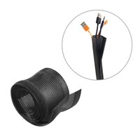 Brateck Flexible Cable Wrap Sleeve with Hook and Loop Fastener (135mm 5.3 inch Width) Material Polyester Dimensions 1000x135mm -  Black