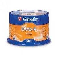  Verbatim DVD-R4.7GB 16x 50Pk White Wide Thermal (Gloss) Spindle