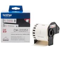 Brother DK-22251 Consumer Paper Roll - PAPER ROLL 62MM X 15.24M (WITH BLACK RED PRINT)