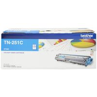 Brother TN-251C CYAN TONER CARTRIDGE TO SUIT HL-3150CDN 3170CDW MFC-9140CDN 9330CDW 9335CDW 9340CDW  DCP-9015CDW(1400 Pages)