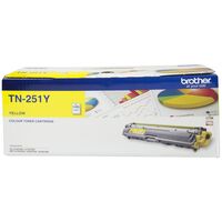 Brother TN-251Y Colour Laser Toner- Yellow, HL-3150CDN/3170CDW/MFC-9140CDN/9330CDW/9335CDW/9340CDW /DCP-9015CDW(1,400 Pages)