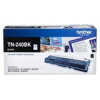 TN-240BK COLOUR LASER TONER - BLACK TONER CARTRIDGE TO SUIT HL-3040CN 3045CN 3070CW 3075CW DCP-9010CN MFC-9120CN 9125CN 9320CW 9325CW - 2200 PAGES