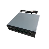 Astrotek 3.5 inch Internal Card Reader Black All In One USB2.0 Hub CF MS SD Flash Memory Card