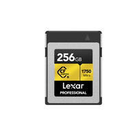 Lexar Professional Cfexpress Type B gold series 256GB  CFexpress Type B 1750MB s read, 1500MB s write, minimum sustained write speeds of 1300MB s1