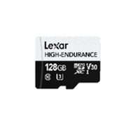 Lexar High-Endurance microSDXC UHS-I cards 128G High-Endurance microSDXC UHS-I, C10, UHS-I (U3), V30, up to 100MB s read, up to 45MB s wr