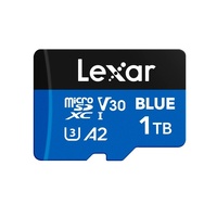 Lexar BLUE microSDXC UHS-I Card 1TB 1TB - C10,  A2, UHS-I(U3), V30, up to 160MB s read  Reader or Lexar Professional Multi-Card 3-in-1 USB 3.1 Reader