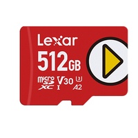 Lexar PLAY microSDXC UHS-I card 512GB Class 10, U3, V30, A2, up to 205MB s read, up to 140MB s write 512GB  Class 10, U3, V30, A2, up to 205MB s rea