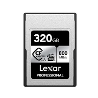 Lexar Professional  CFexpress Type  A  card Silver series 320GB -- CFexpress Type A Professional Silver Series, up to 800MB s read, 700MB s write