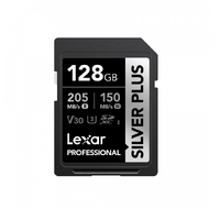 Lexar Professional SILVER PLUS 128GB SDXC UHS-I Card read write speeds of up to 205MB s and 150MB s and supports seamless recording of FULL-HD and 4K