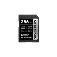 Lexar Professional SILVER PLUS 256GB SDXC UHS-I Card  speeds of up to 205MB s and 150MB s and supports seamless recording of FULL-HD and 4K videos