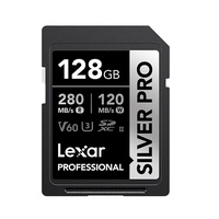 Lexar Professional SILVER PRO 128GB SDXC UHS-II Card 128GBC10,  UHS-II(U3), V60,  Silver Pro, up to 280MB s read, 120MB s write