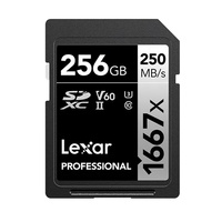 Lexar Professional 1667x 256GB SDXC UHS-II Card SILVER Series 256GB  C10, UHS-II(U3), V60, up to 250MB s read, 120MB s write