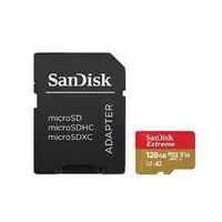 SanDisk Extreme microSDXC SQXAA 128GB V30 U3 C10 A2 UHS-I 190MB s R 90MB s W 4x6 SD adaptor Lifetime Limited Action Cam