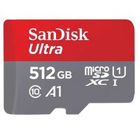 SanDisk 512GB Ultra MicroSDXC UHS-I Memory Card - 150MB s -Capacity: 512GB - Compatibility: Compatible with microSDHC and microSDXC (SDSQUAC-512G-GN6)