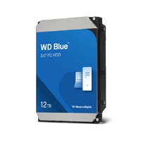 Western Digital WD Blue PC Desktop Hard Drive - 12TB, 3.5 ft, SATA, up to 260MB s, 7200 RPM, CMR, 512MB, 2Y Warranty