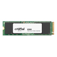 Crucial E100 2TB Gen4 NVMe SSD 5000 4500 MB s R W 100TBW 350K 460K IOPS 1M hrs MTTF M.2 2280 PCIe4 3yrs ~Crucial P3 Plus