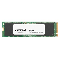 Crucial E100 480GB Gen4 NVMe SSD 4700 2500 MB s R W 100TBW 350K 460K IOPS 1.5M hrs MTTF M.2 PCIe4 3yrs 500GB