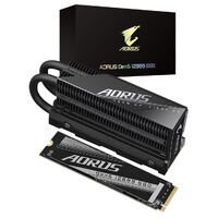 Gigabyte AORUS Gen5 12000 SSD 1TB  PCIe 5.0x4 NVMe 2.0 Interface Sequential Read Speed : up to 11700 MB s Sequential Write speed up to 9500 MB s