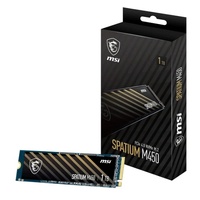 MSI SPATIUM M480 PRO PCIe 4.0 NVMe M.2 1TB SSD, 1GB DDR4, Sequential Read up to 7400MB s, Sequential Write up to 6000MB s, 700 TBW, 5 Year Warranty