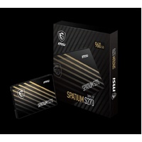 MSI SPATIUM S270 SATA 2.5 ft 960GB,  PHISON S11, 3D NAND, SATA III 6Gbps, Sequential Read up to 500MB s, Sequential Write up to 450MB s, 250 TBW, 5Y W