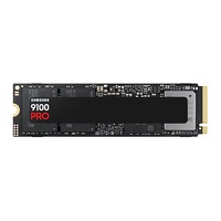 Samsung 9100 PRO 4TB PCIe Gen5 NVMe SSD 14800MB s 13400MB s R W 2200K 2600K IOPS 2400TBW 1.5M hrs V-NAND TLC AES 256-bit Encryption 5yr wty